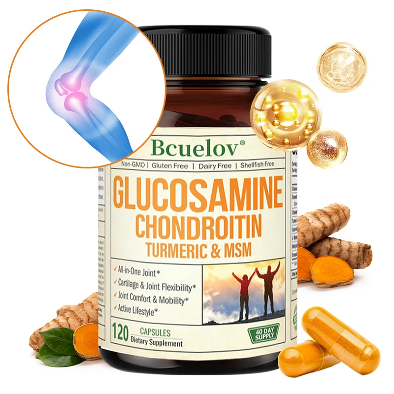 Glucosamine Chondroitin Joint - กลูโคซามีน คอนโดรอยติน ขมิ้น MSM - อาหารเสริมสุขภาพข้อต่อเปลือกฟรี