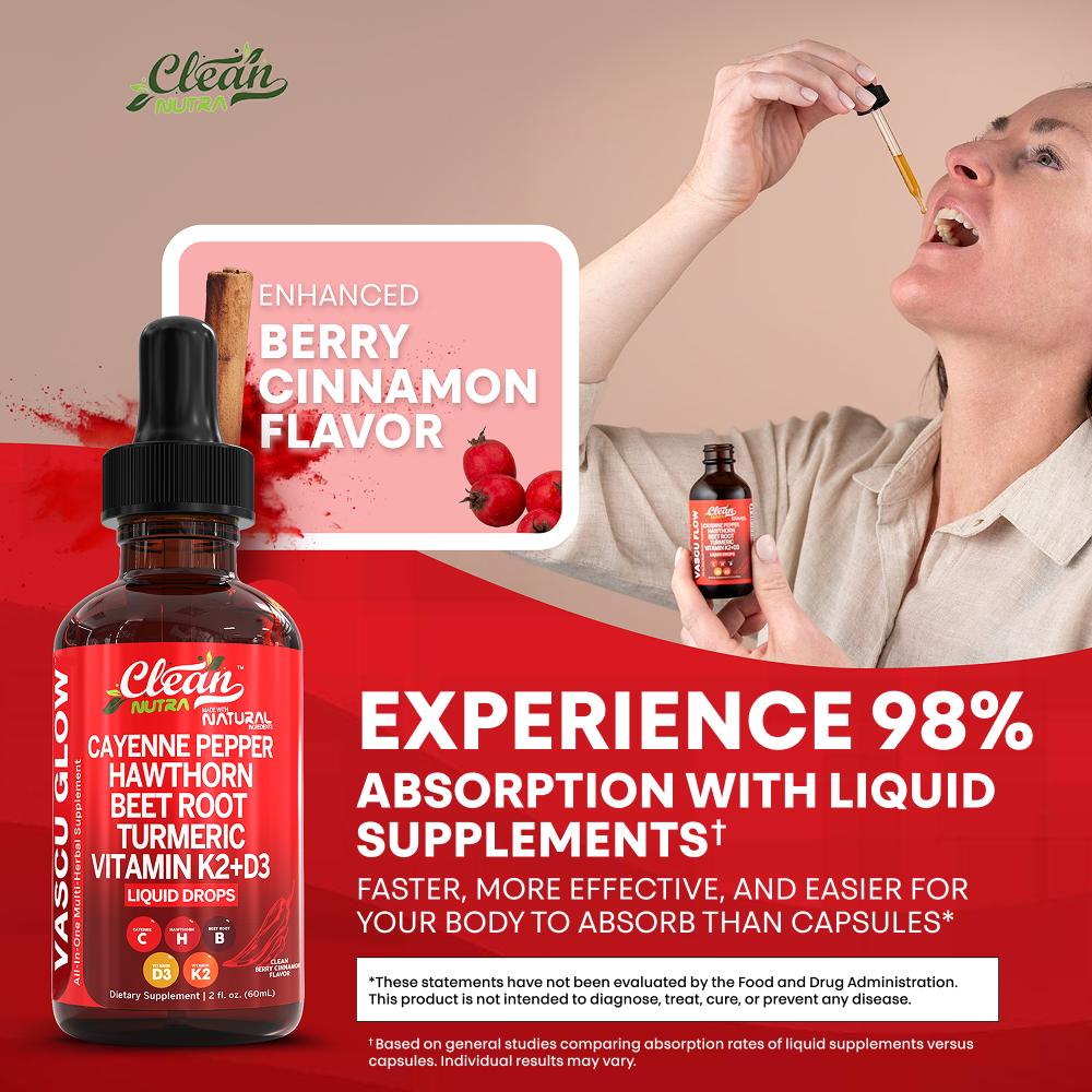 คลีน นิวทรา วาสคู โกลว์ ลิควิด - Vitamin D3 K2 Drop บทวิจารณ์และราคา