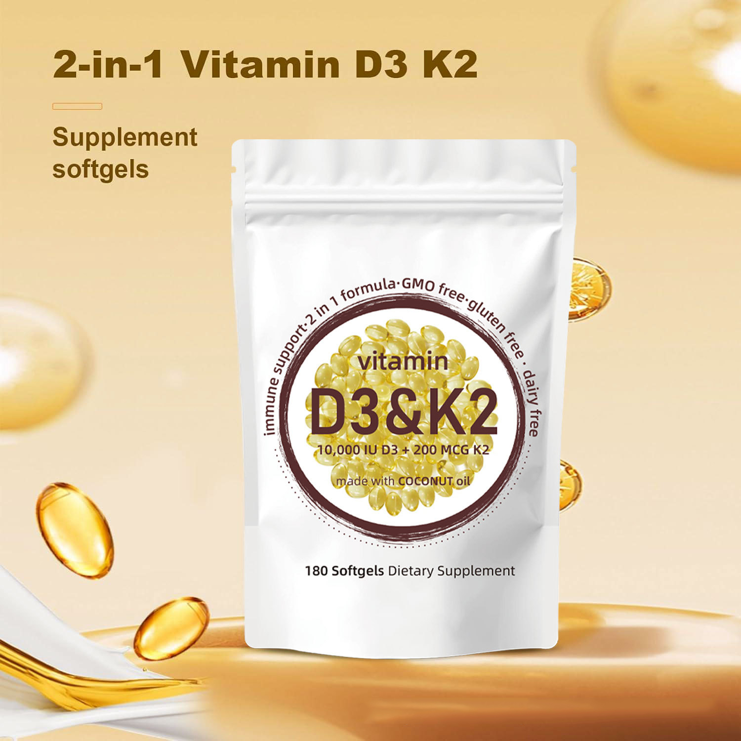 วิตามิน D3 K2 ซอฟท์เจล - วิตาม - Vitamin D3 K2 Drop บทวิจารณ์และราคา