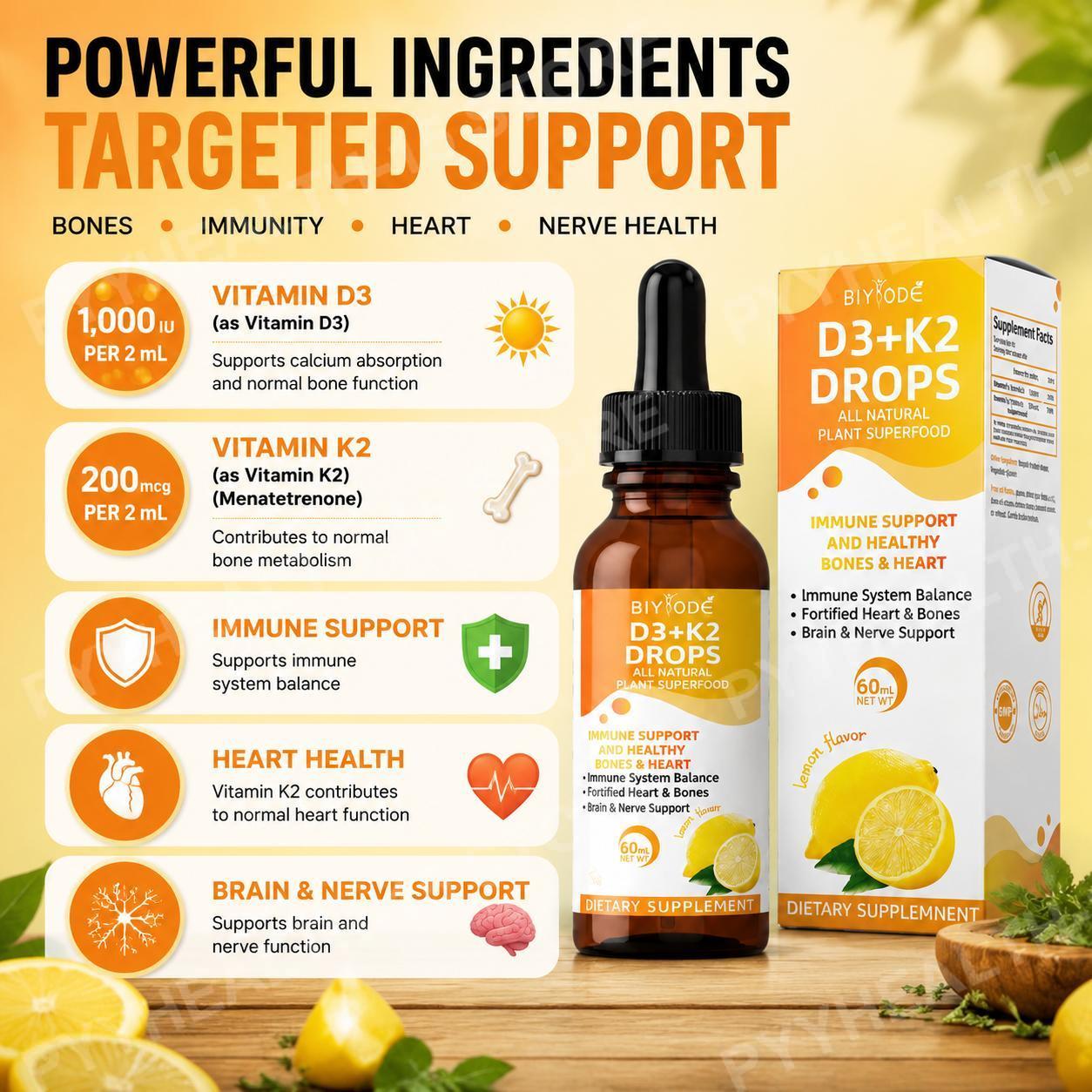 ไบโยด วิตามินดี3 เค2 ชนิดหยด ช - Vitamin D3 K2 Drop บทวิจารณ์และราคา