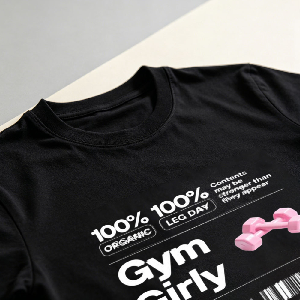 เสื้อยืดคอตตอนลายกราฟิกฉลากโภช - Nutrition Workout บทวิจารณ์และราคา