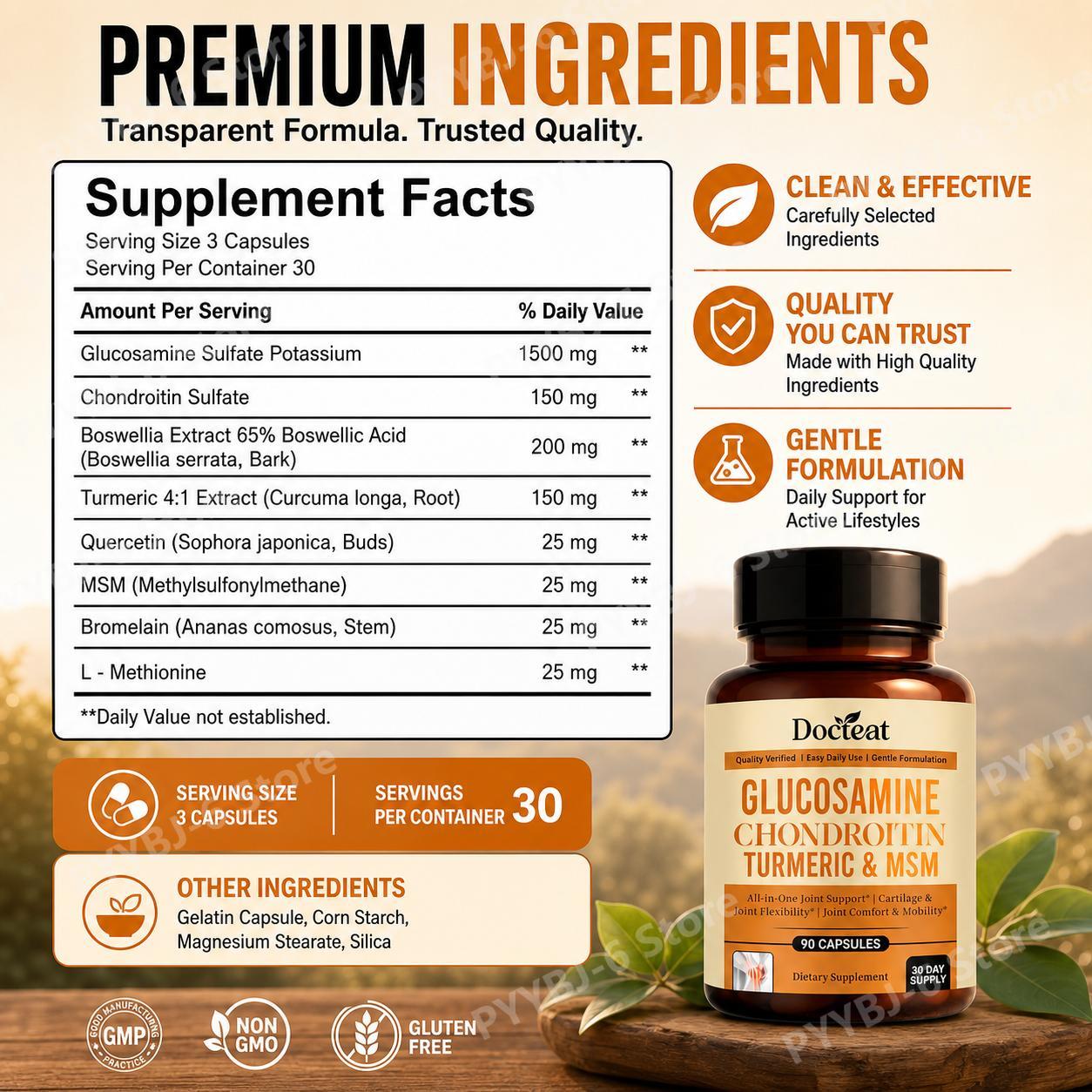 ด็อกทีท กลูโคซามีน คอนดรอยติน  - Glucosamine Chondroitin Joint บทวิจารณ์และราคา