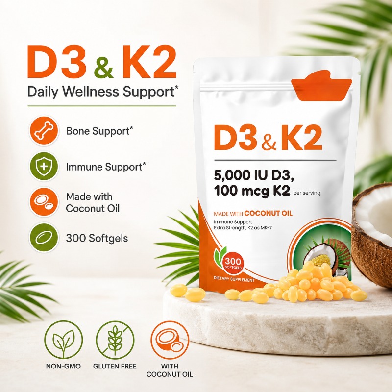 วิตามินดี3 เค2 ซอฟต์เจลพร้อมน้ - Vitamin D3 K2 Drop บทวิจารณ์และราคา