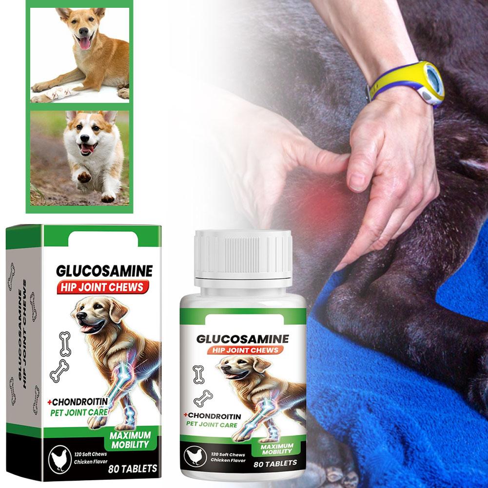 80 เม็ด ยาบำรุงข้อต่อสุนัข ดูแ - Glucosamine Chondroitin Joint บทวิจารณ์และราคา