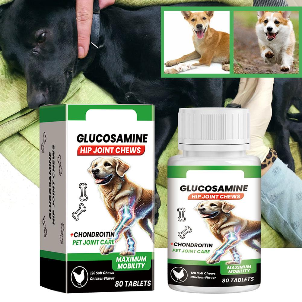 80 เม็ด ยาบำรุงข้อต่อสุนัข ดูแ - Glucosamine Chondroitin Joint บทวิจารณ์และราคา