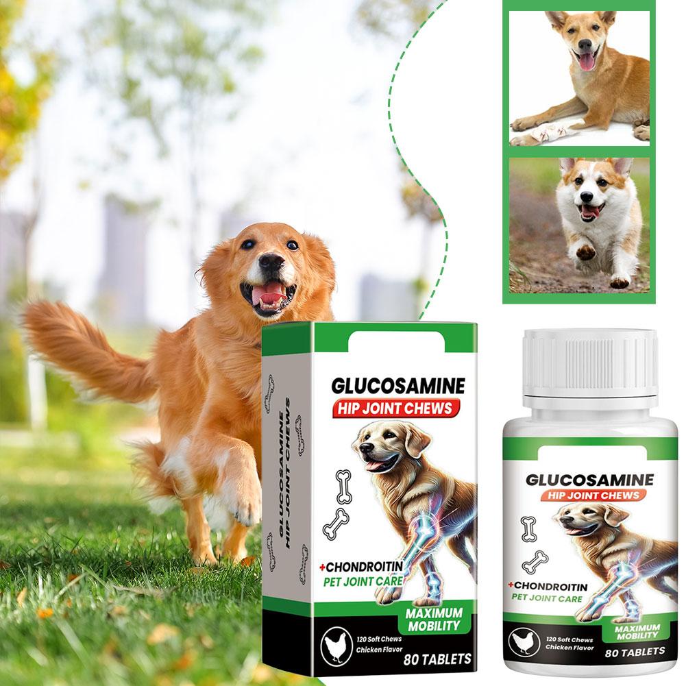 80 เม็ด ยาบำรุงข้อต่อสุนัข ดูแ - Glucosamine Chondroitin Joint บทวิจารณ์และราคา